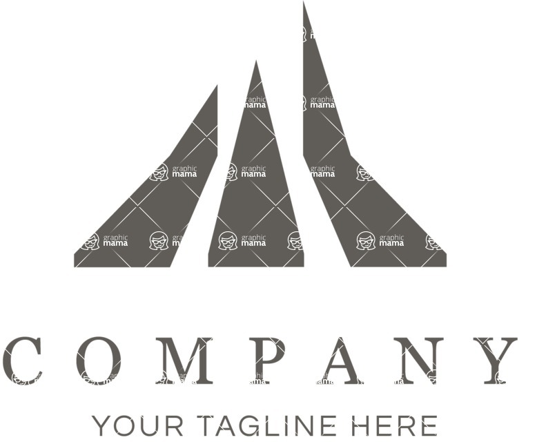 Business Logo Templates - vector graphics in a pack from GraphicMama - Business Company Logo Design with Simple Shapes